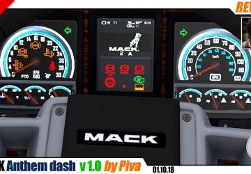 Борт-компьютер для Mack Anthemверсия 1.0 для American Truck Simulator (v1.31.x, - 1.34.x)