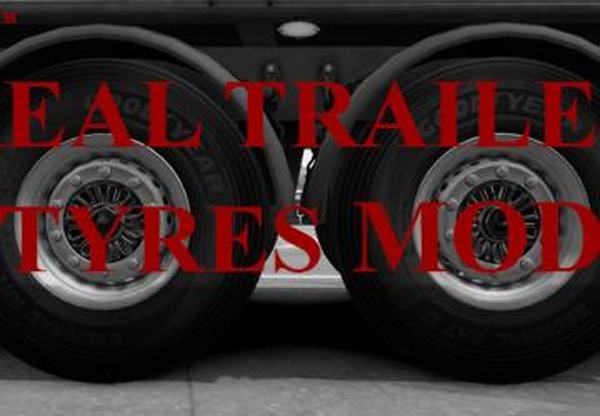 Real Trailer Tyres Modверсия 1.0 для American Truck Simulator (v1.32.x)