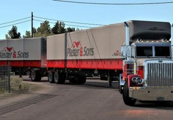 Пак скинов SCS компаний для своего прицепаv1.0 для American Truck Simulator (v1.32.x)