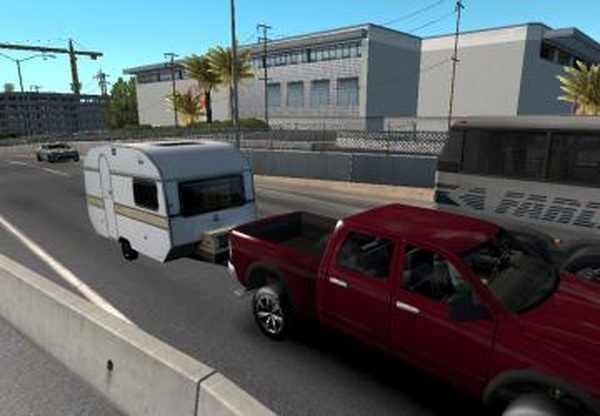 Автомобили с прицепами Caravan в трафикверсия 1.0 для American Truck Simulator (v1.30.x, - 1.32.x)