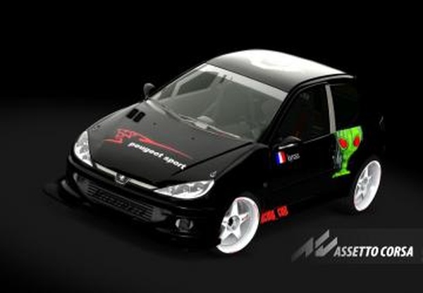 Peugeot 206 Rc_swap_V6_turboверсия v1.2 для Assetto Corsa