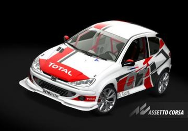 Peugeot 206 Rc_swap_V6_turboверсия v1.3 для Assetto Corsa