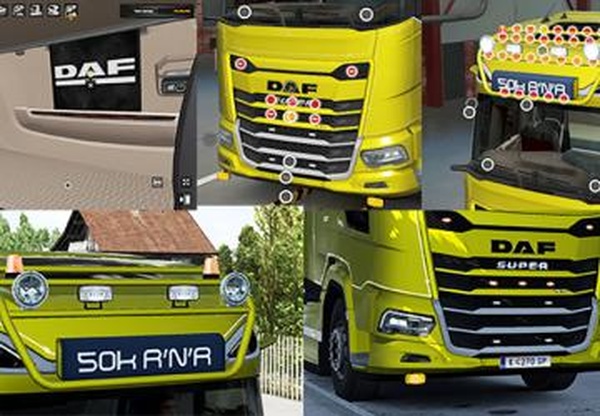 DAF 2021 Accessory Tuning Slotsверсия 2.0.1 для Euro Truck Simulator 2 (v1.47.x)