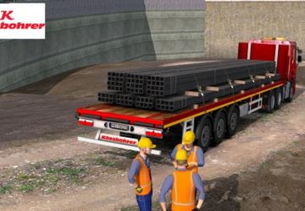 Kassbohrer Flatbed Trailerверсия 1.2 для Euro Truck Simulator 2 (v1.47.x)