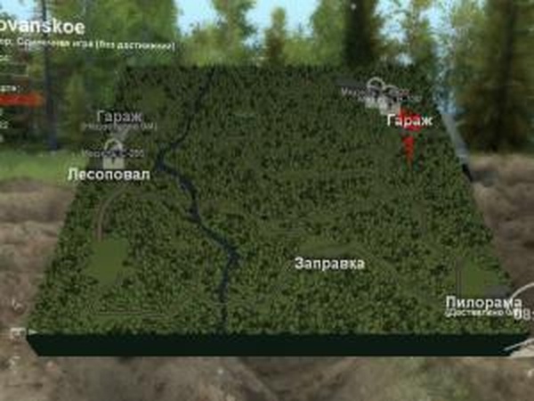 Карта «Село Тровянское»версия 0.9 для SpinTires (v03.03.16)