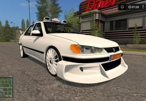 Peugeot 406 «Taxi»версия 1.0 для Farming Simulator 2017 (v1.5.x)