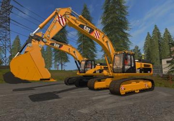 Caterpillar 345Dверсия 1.1 для Farming Simulator 2017 (v1.5.x)