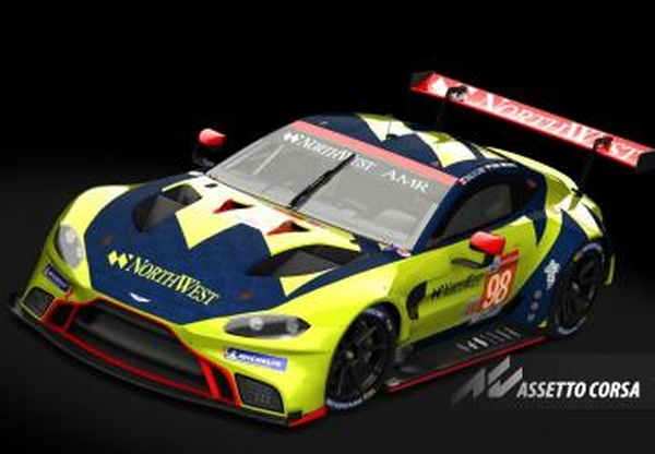 #98, Aston Martin Vantage GTE, AMR Racing, WEC/Le Mans 2021, 4kv1.1 для Assetto Corsa