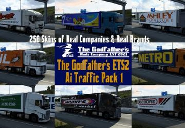 Пак прицепов в трафикверсия 1.0 для Euro Truck Simulator 2 (v1.46.x, 1.47.x)