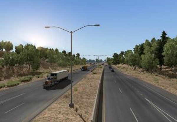 Clear Sky Weather mod NO HDRверсия 1.0 для American Truck Simulator (v1.30.x, - 1.35.x)