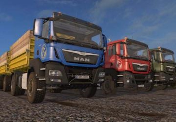 MAN TGS Tipper Packверсия 1.0.1.0 для Farming Simulator 2017 (v1.5.x)