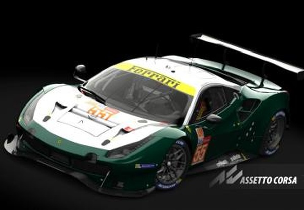 #55, Ferrari 488 GTE, Spirit of Race, Le Mans 2020 4kv1.0 для Assetto Corsa