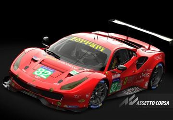 #82, Ferrari 488 GTE, Risi Competizione, Le Mans 2017 4kv1.0 для Assetto Corsa