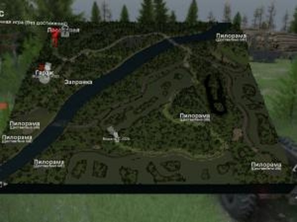 Карта «Жуткий Лес»версия 1.0 для SpinTires (v03.03.16)