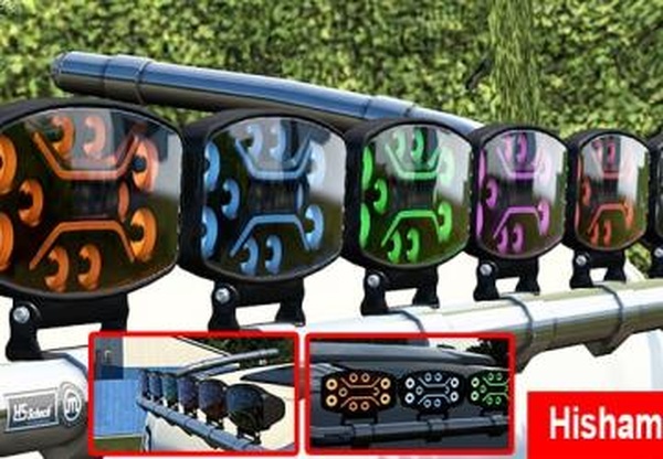 Strands Dark Knight LED Lamp Packверсия 1.0 для Euro Truck Simulator 2 (v1.46.x)
