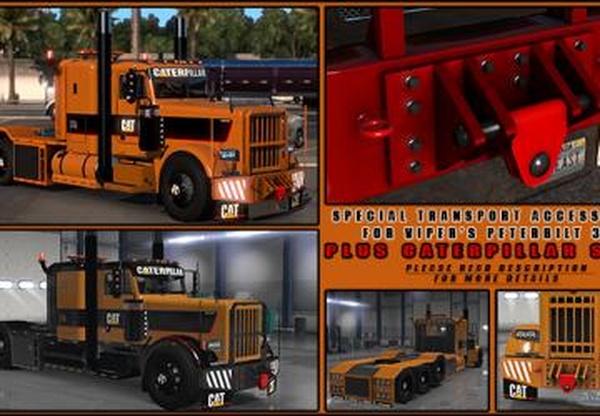Special Transport Accessories + Caterpillar skinsv2.0 для American Truck Simulator (v1.30.x, 1.31.x)