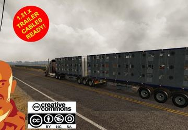 Fiegl Animal Transport Trailer (single & double)v1.0 для American Truck Simulator (v1.31.x)