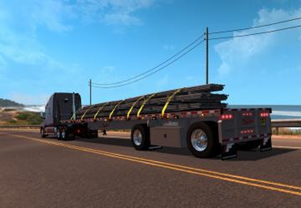 Пак автономных прицепов «Fontaine Phantom Flatbed»v11.06.18 для American Truck Simulator (v1.31.x)