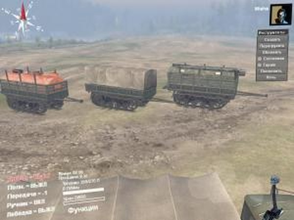Набор гусеничных прицеповверсия 1 для SpinTires (v03.03.16)
