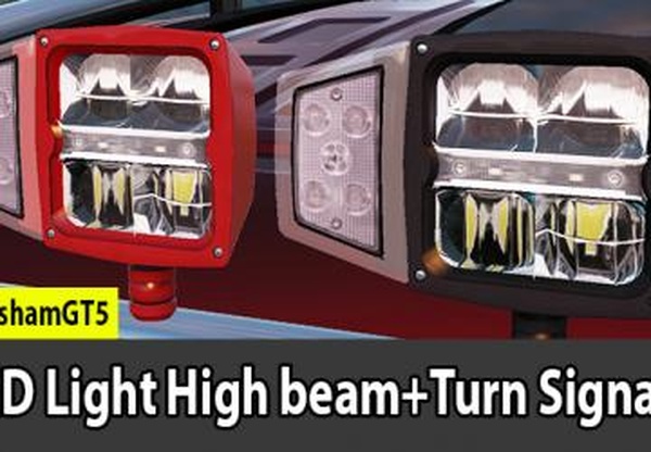 LED Light High beam+Turn Signalsверсия 1.0 для Euro Truck Simulator 2 (v1.46.x)