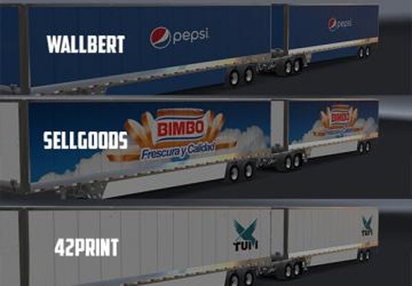 Скин пак для прицепов Teslaверсия 1.0 для American Truck Simulator (v1.30.x, 1.31.x)