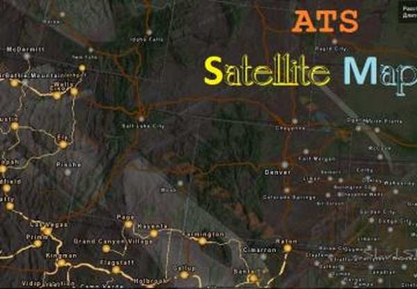 ATS Satellite Mapверсия 1.0 для American Truck Simulator (v1.31.x)
