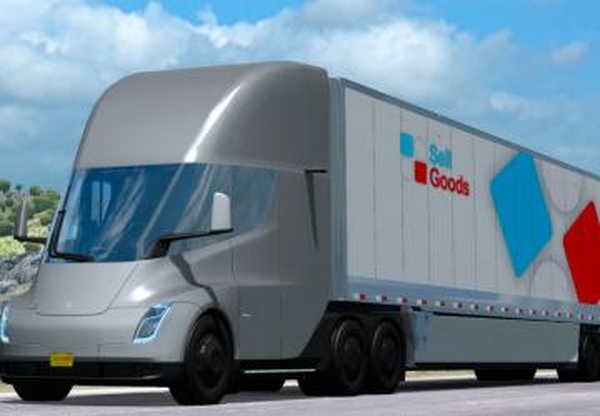 Tesla Semi Truck with Trailer 2019версия 1.0 для American Truck Simulator (v1.31.x, - 1.34.x)