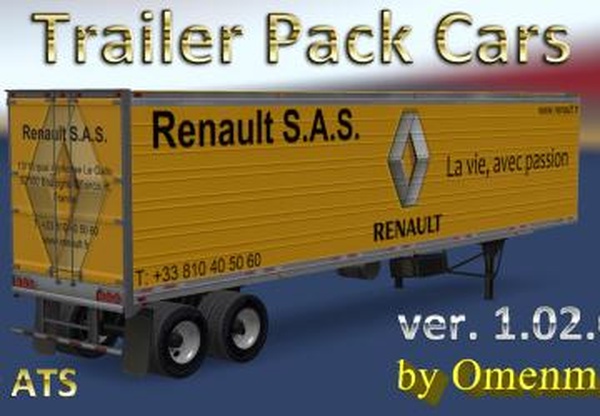 Trailer Pack Car Brandsверсия 1.02 для American Truck Simulator (v1.28.x, - 1.31.x)