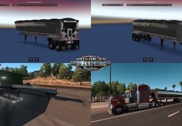Американский прицеп самосвалверсия 1.0 для American Truck Simulator (v1.28.x, - 1.30.x)