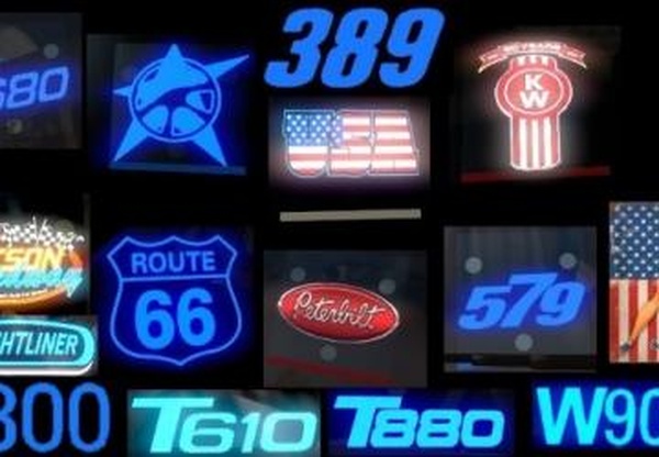 ATS Truck Brand Windshieldверсия 5.0 для American Truck Simulator (v1.28.x, - 1.30.x)