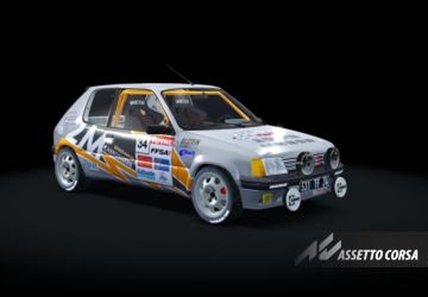 GrA Peugeot 205 1900версия Rally GrA Eagle Beak_s by GR.TEA для Assetto Corsa