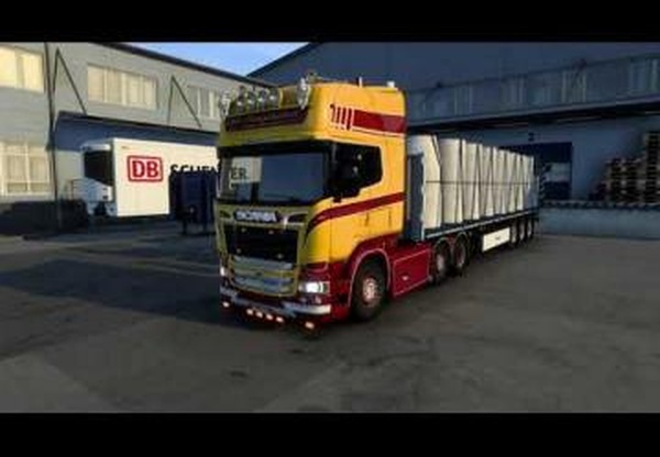 Scania V8 Open pipe with FKM Garage exhaust systemv4.0 для Euro Truck Simulator 2 (v1.46.x)