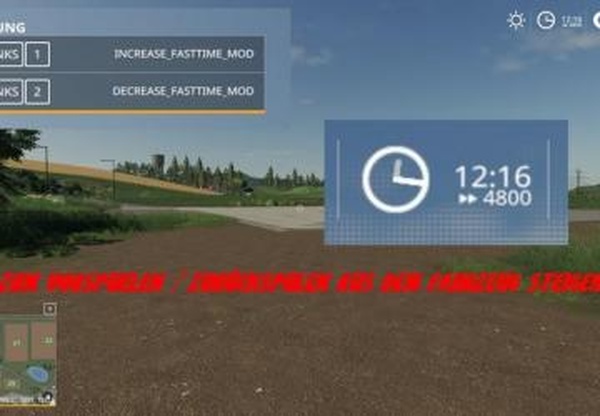 Fast Timeверсия 1.3.3.7 для Farming Simulator 2019 (v1.7.x)