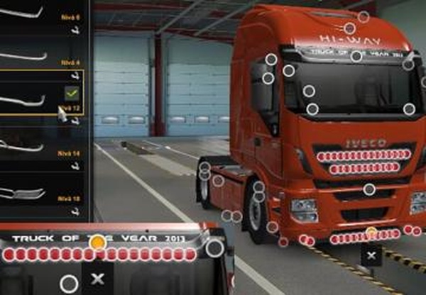 Дополнительные слоты для Iveco Hi-Wayверсия 1.0 для Euro Truck Simulator 2 (v1.45.x, 1.46.x)