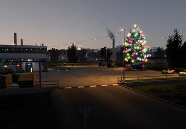 Новогоднее оформление для зданийверсия 2.0 для Euro Truck Simulator 2 (v1.46.x)