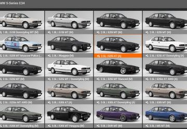 BMW E34версия 1 для BeamNG.drive (v0.24.1.2)