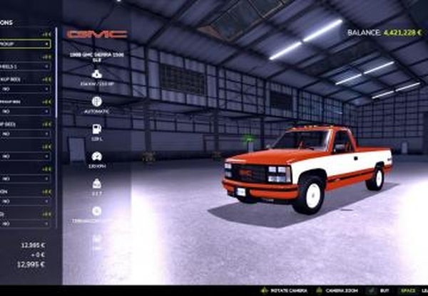 1988 GMC Sierra 1500 SLEверсия 1.0.0.0 для Farming Simulator 2025