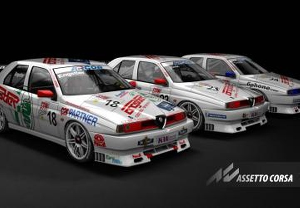 STW 1999 | ER Motorsports | Cyril Cherry Alfa Romeo 155 ST | 3 Car Packv1.0 для Assetto Corsa