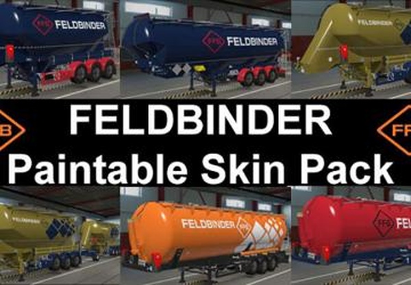 Feldbinder Paintable Skin Packверсия 1.0 для Euro Truck Simulator 2 (v1.45.x, 1.46.x)