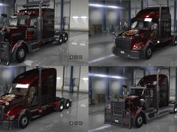 Пак стоковых грузовиков с тюнингомверсия 1.0 для American Truck Simulator (v1.28-1.30.x)