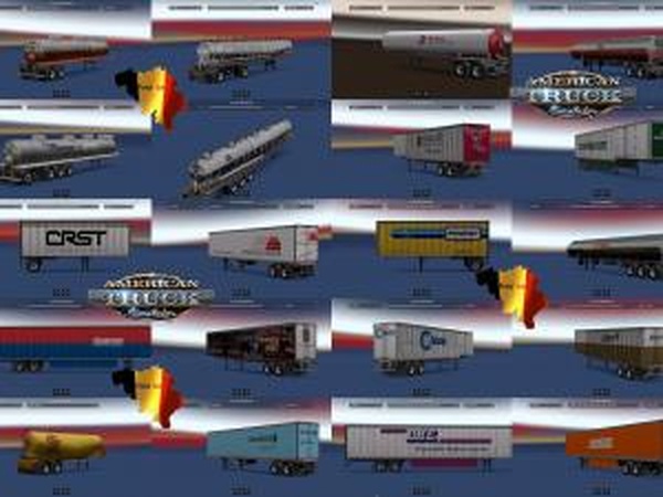 Trailer Packверсия 1.0 для American Truck Simulator (v1.28-1.30.x)