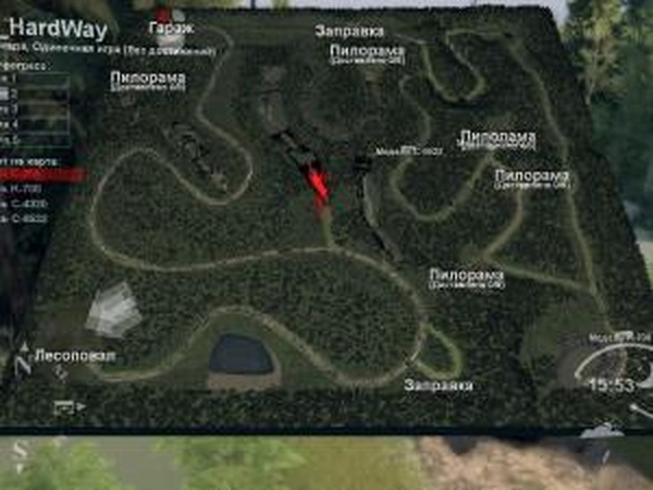 Карта «Hard Way»версия 1.2 для SpinTires (v03.03.16)