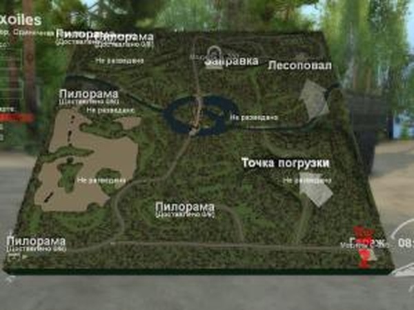 Карта «Сухой лес»версия 2 для SpinTires (v03.03.16)