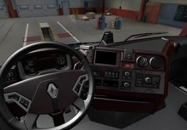 Renault T dark Red interiorверсия 1.0 для Euro Truck Simulator 2 (v1.44-1.46)