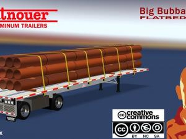Reitnouer Big Bubba Flatbed Trailerверсия 1.0 для American Truck Simulator (v1.28.x)