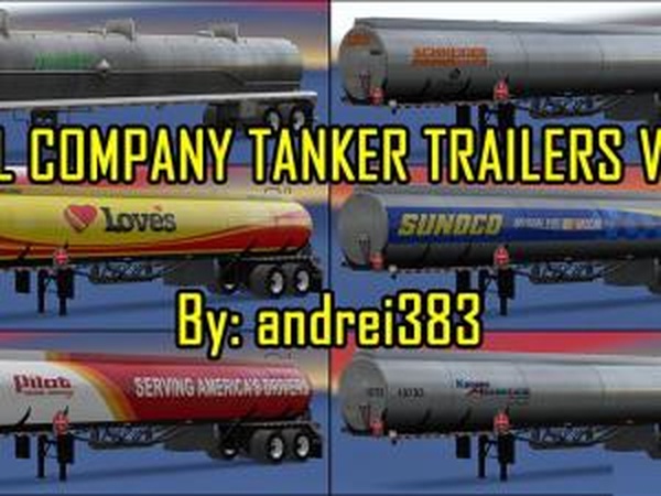 Real Company Tanker Trailersверсия 1.0.1 для American Truck Simulator (v1.28.x)