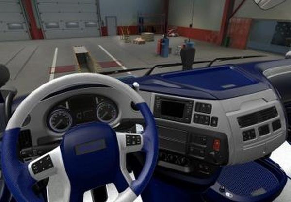 DAF Euro 6 Blue-Grey interiorверсия 1.0 для Euro Truck Simulator 2 (v1.44-1.46)