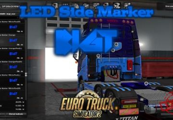 BigT LED Side Markerверсия 17.11.22 для Euro Truck Simulator 2 (v1.46.x)