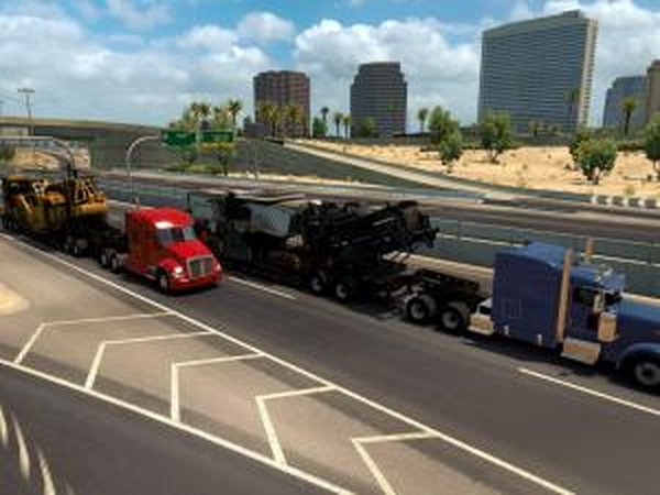 Прицепы из DLC Heavy Cargo в трафикверсия 1.0 для American Truck Simulator (v1.6.x, - 1.30.x)
