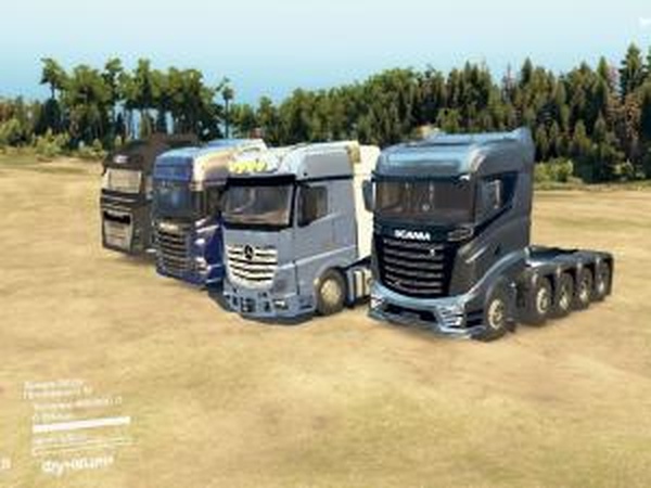 Пак тягачей Европейцевверсия 1.1 для SpinTires (v03.03.16)